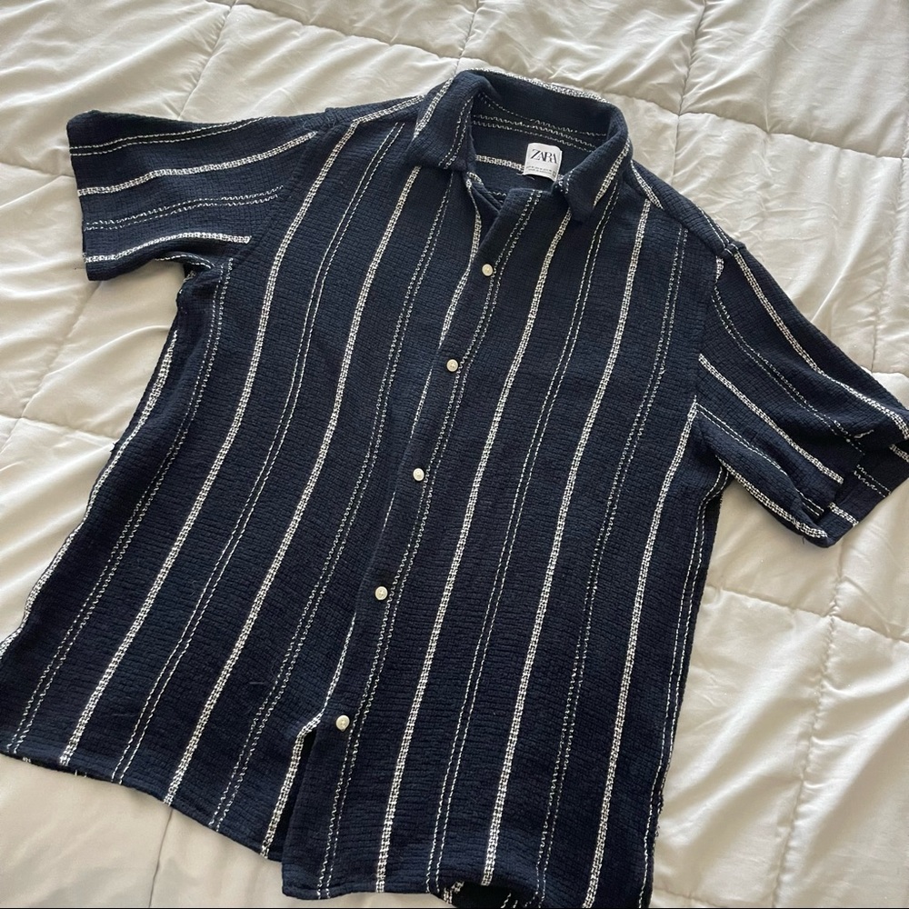 Striped button down